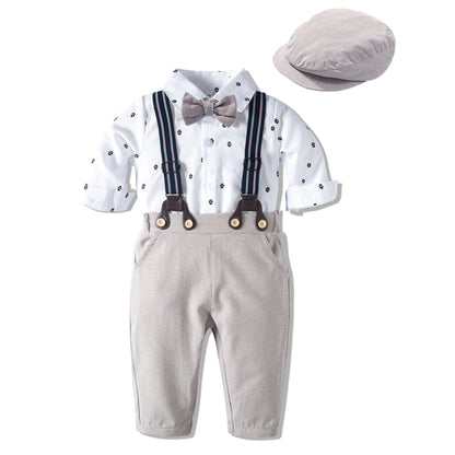 Baby Boy Gentleman Suit Baby One-piece Romper